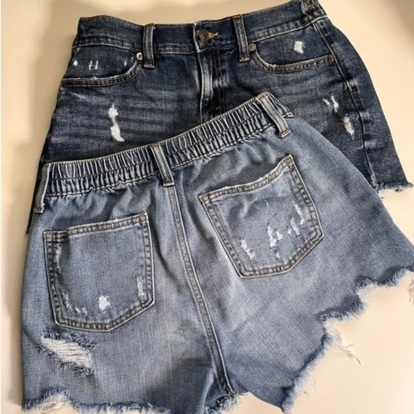aerie Pants - AERIE| TWO PAIRS OF DAY DREAM DENIM SHORTS